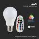 LED RGB Prigušiva žarulja A60 E27/8,5W/230V 3000K + daljinski upravljač
